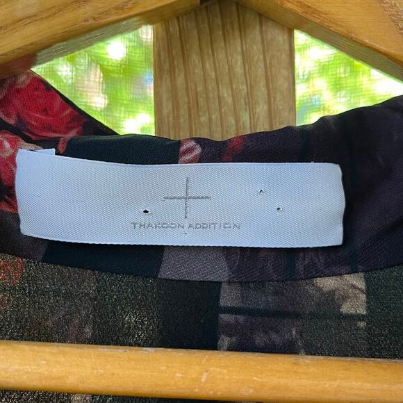 Thakoon Addition Black Floral Long Sleeve Mini Dress Size 4 - Picture 6 of 9